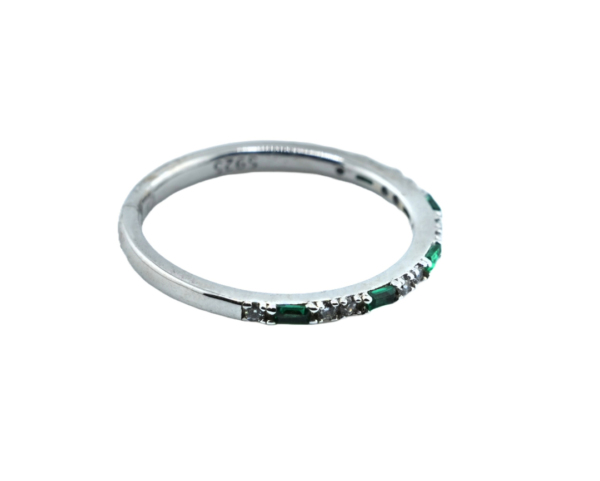 Emerald Silver Ring