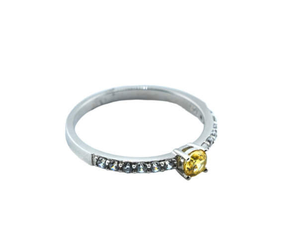 Yellow Topaz Solitaire Ring