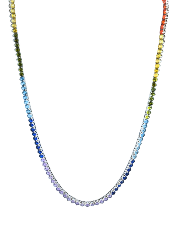 Rainbow Tennis Necklace